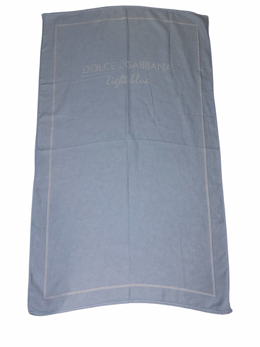 EUC Dolce & Gabbana Light Blue Oversized Beach Towel Pool Swimming Designer
